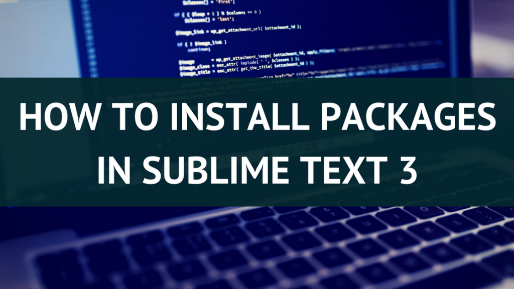 install package in sublime text